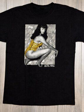 The 1998 Fashion Victim Bettie Page Pinup Black T-Shirt